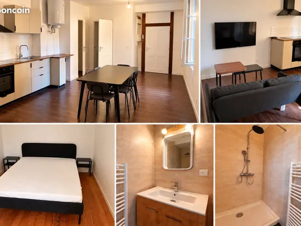 Appartement type T2 rénové - 39m2 - Quartier Citadelle - Chalon sur Saône