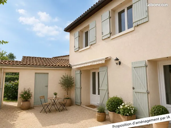 Calme et proche commodités/Maison de village T3 avec jardinet/cour/dépdce / Réf.680