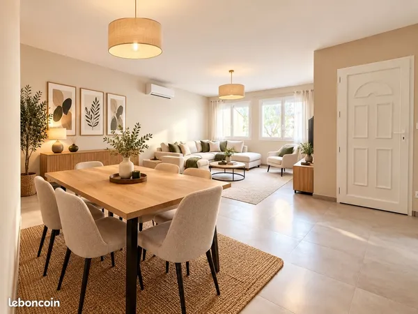 Duplex rénové en centre-ville avec garage & jardin