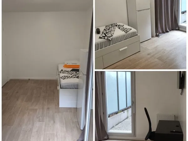Chambre meublée de 12 m² avec Smart TV et réfrigérateur individuel — Cachan