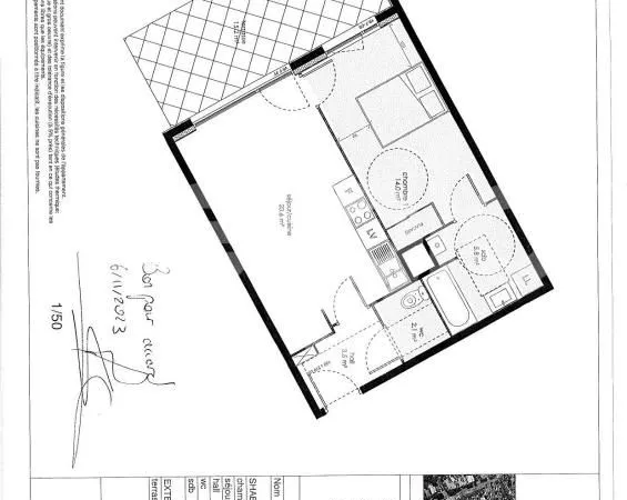 Appartement 2 pièces 46 m²