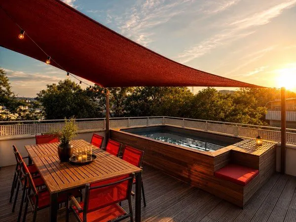 T3 Rooftop avec Piscine