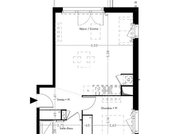 Appartement T2 neuf avec balcon et stationnements - Résidence moderne