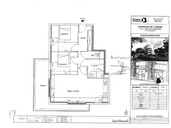 Appartement 3 pièces 63 m²