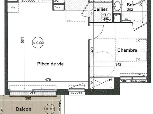 Appartement 2 pièces 47 m²