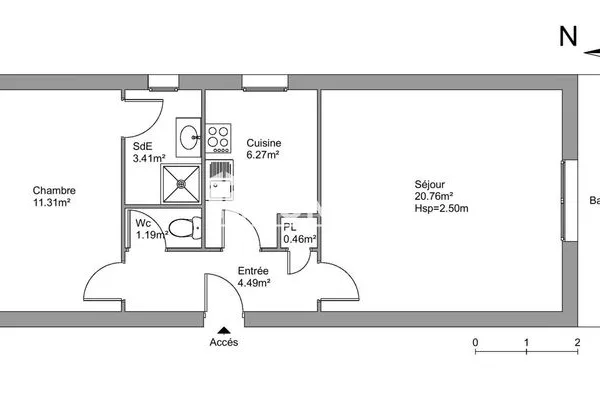 Appartement 2 pièces 48 m²