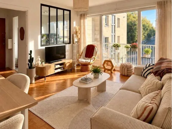 CAEN - F3 de 69 m² avec garage, cave et balcon - Vue sur l'Orne