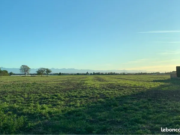 Terrain constructible 1032 m² - Vue Pyrénées - Carbonne