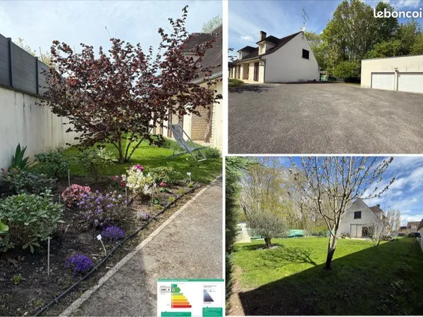 Maison 5 chambres DPE B ✅ double garage+ parking + atelier + jardin