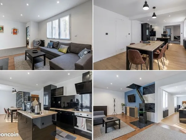 Grand Duplex T3 meublé de plus de 90 m² et une grande terrasse - place de parking possible - Proche 