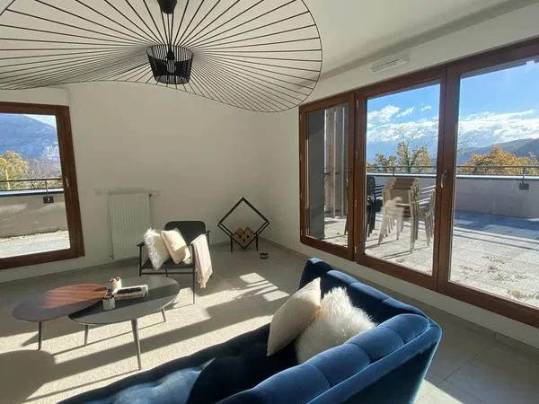 SASSENAGE - Appartement d'exception 122 m² - Terrasse panoramique 112 m² - Dernier étage - Double ga