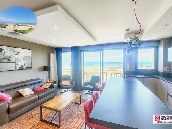 Appartement Le Touquet Paris Plage 3 pièce(s) 60 m2 vue mer avec terrasse garage et cave
