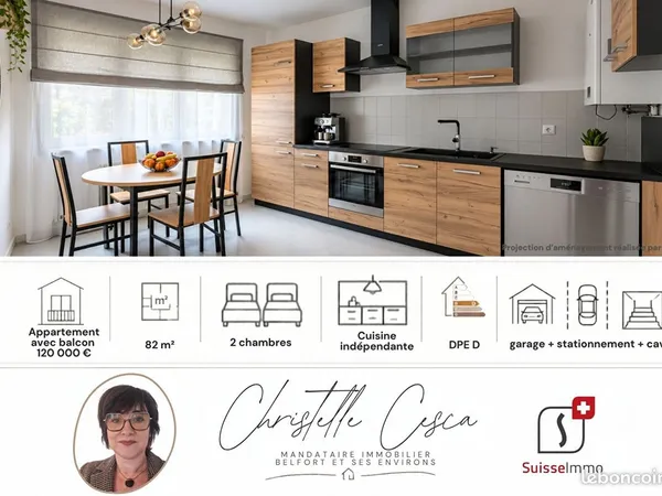 Appartement 3 pièces 82 m²