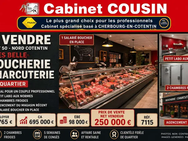 Vente boucherie charcuterie en Nord Cotentin