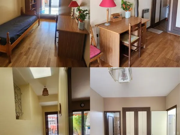 Une chambre avec un grand jardin privé