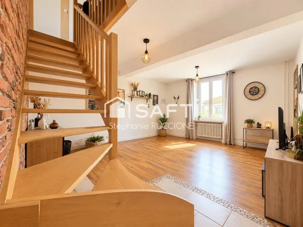 Appartement atypique 4 pièces - 114 m² - Rives - Terrasse 16 m²