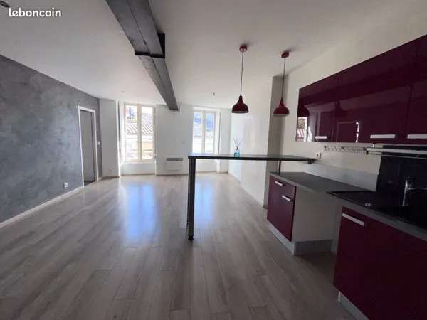 Aubenas centre - T3 rénové 58 m2 habitable tout de suite, lumineux DPE C 89 900 euros