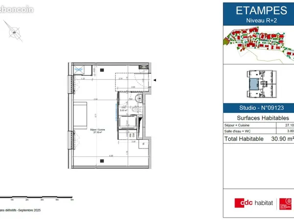 Appartement 1 pièce 30 m²