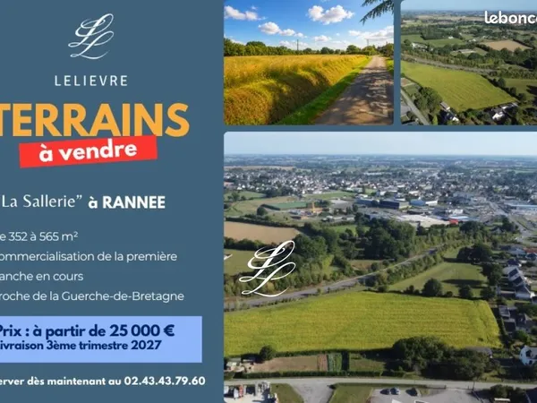Terrain 400 m² Rannee