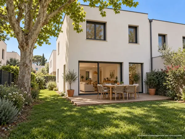 Montpellier centre  Villa neuve T4 avec jardin et places de stationnements