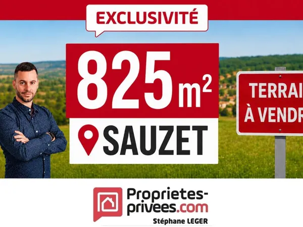 Terrain en individuel 825 m²