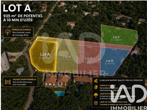 Terrain 935 m²