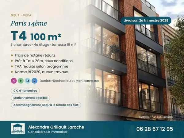 Appartement 4 pièces 100 m²