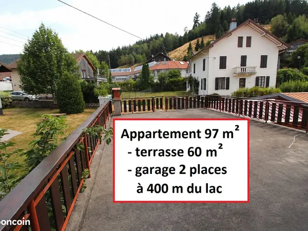 Appartement F4 de 97m² proche Lac