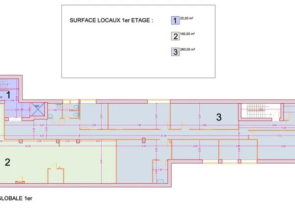 A LOUER ACTIVITE/BUREAUX 440 m2 EN ETAGE