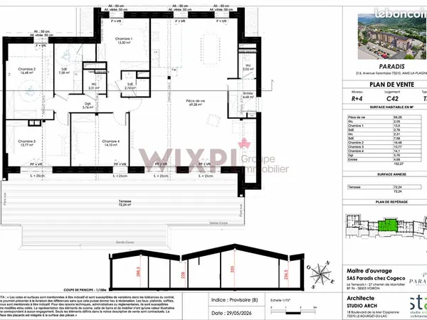 Appartement 5 pièces 152 m²
