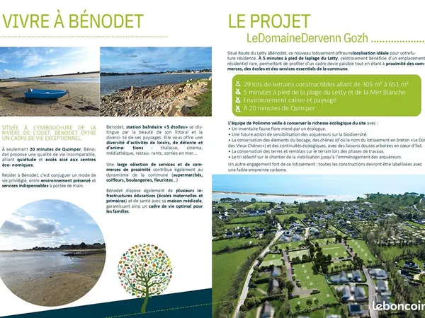 Terrain 634 m² BENODET