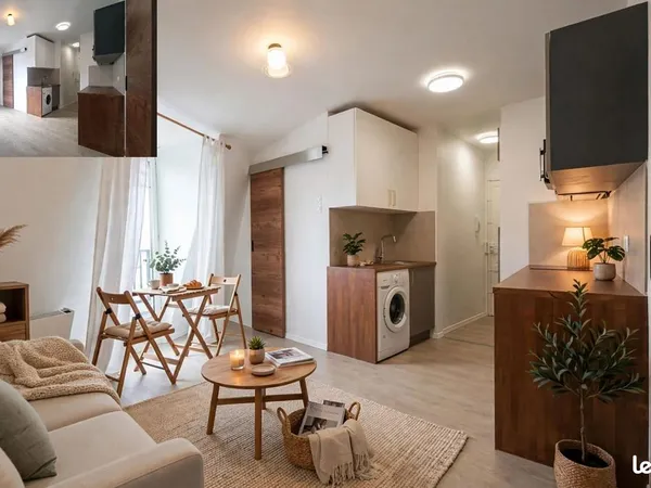 Studio 2 pièces 23 m² refait à neuf bien équipé proche transport et sans vis-à-vis
