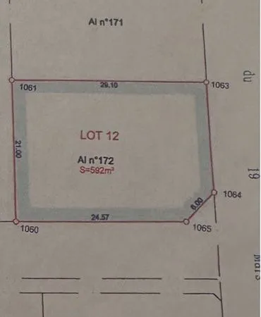 Terrain à bâtir Vente Marzy  592m² 38500€
