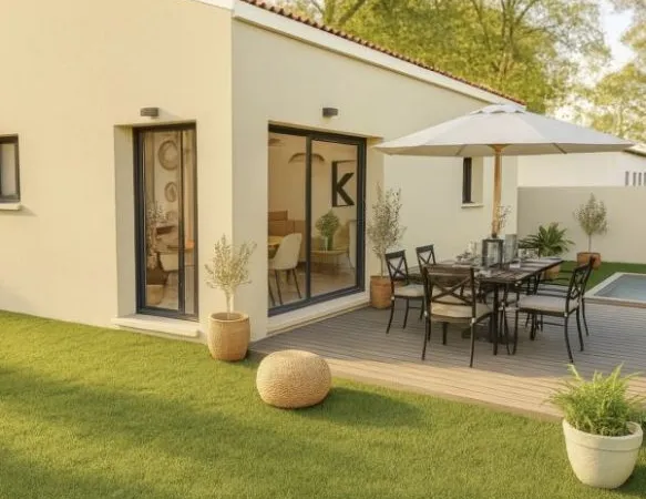 Maison neuve de plain-pied 68 m² avec 2 chamb...