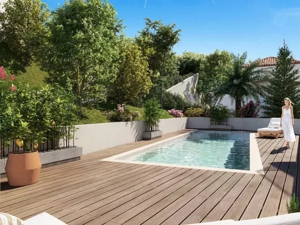 NICE - Fabron : 3 pièces neuf avec dressing et balcon, résidence avec piscine
