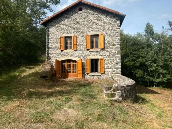 Ancien moulin+habitation isolé, hectares, rivière