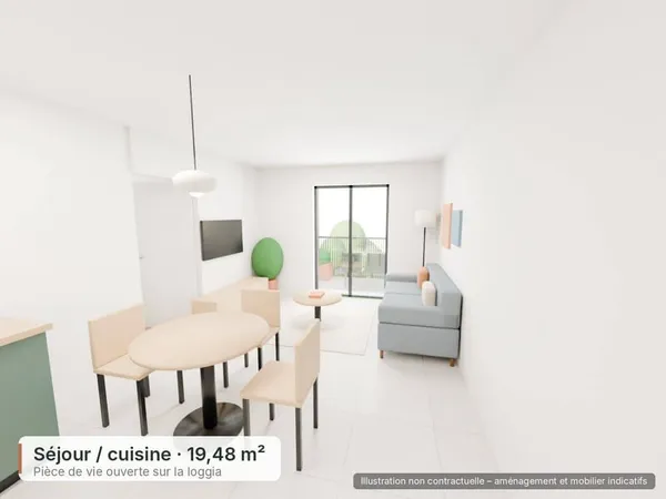 Appartement 2 pièces 40 m²
