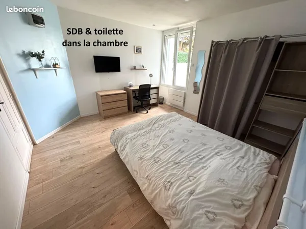 Coloc standing maison-chambre 19m² SDB&WC- centre-ville