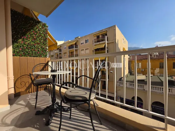 Petit deux pièces en excellent état avec terrasse, dans immeuble contemporain en plein centre de Men