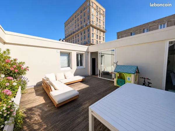 Le Havre Rue piétonne Appartement 4 pieces Terrasse