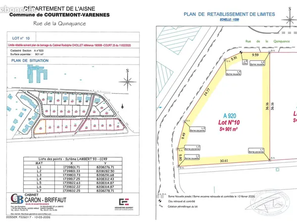 3 terrains à bâtir disponibles immédiatement à partir de 39 200 - Courtemont-Varennes