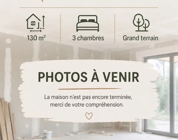 Villa neuve avec jardin