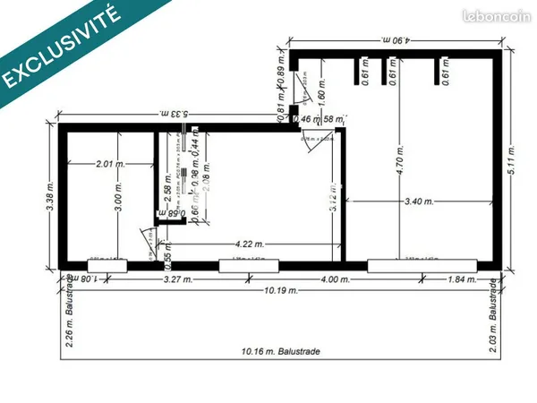 Appartement 2 pièces 36 m²