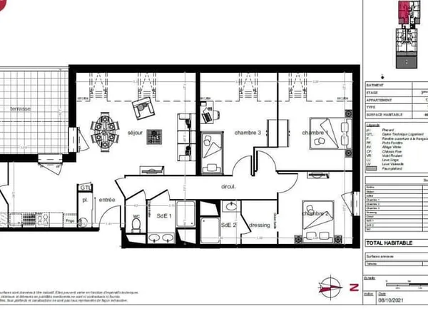 Appartement 4 pièces 85 m²