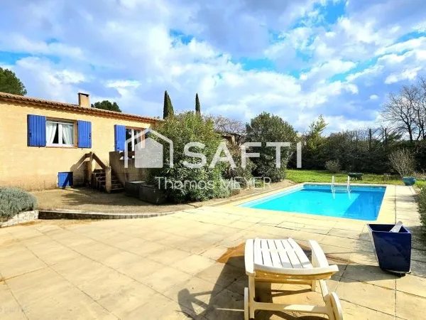 Villa T4 piscine, 2290m² clos, calme