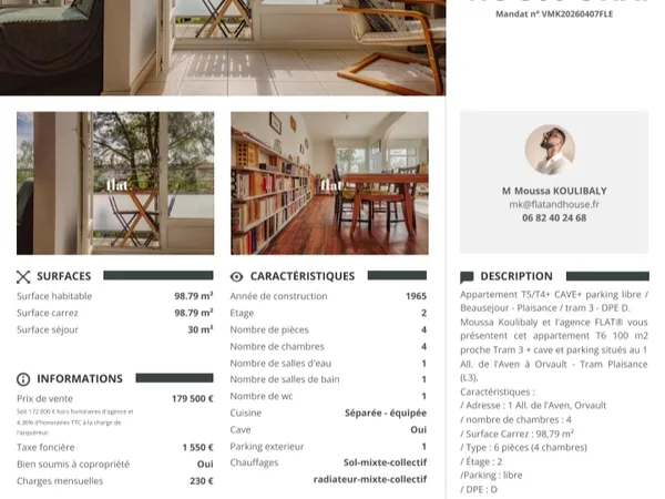 Vends appartement orvault plaisance