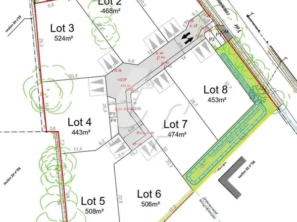 Terrain 443 m²