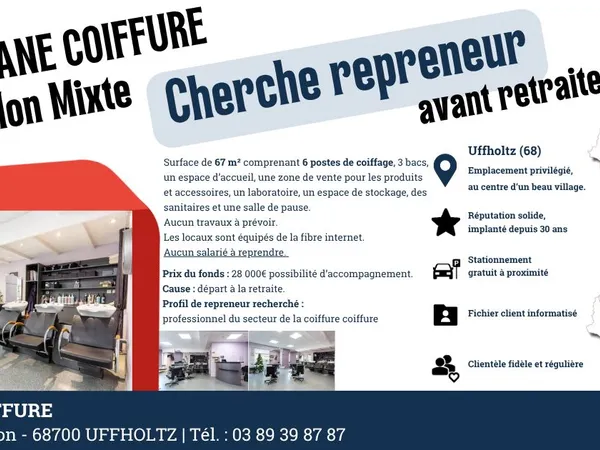 Salon de coiffure et esthétique - bail et fond de commerce