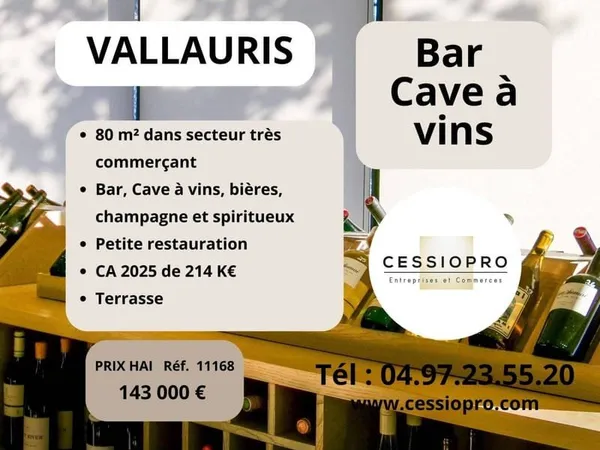 Hôtellerie et restauration Vente Vallauris   143000€