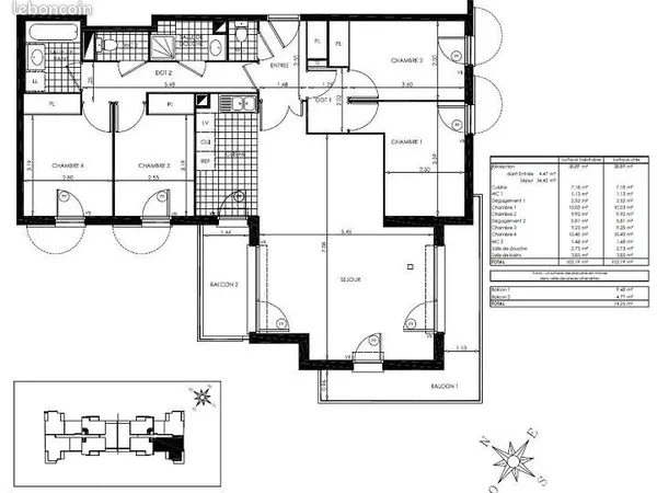 Appart 5 pieces a massy atlantis